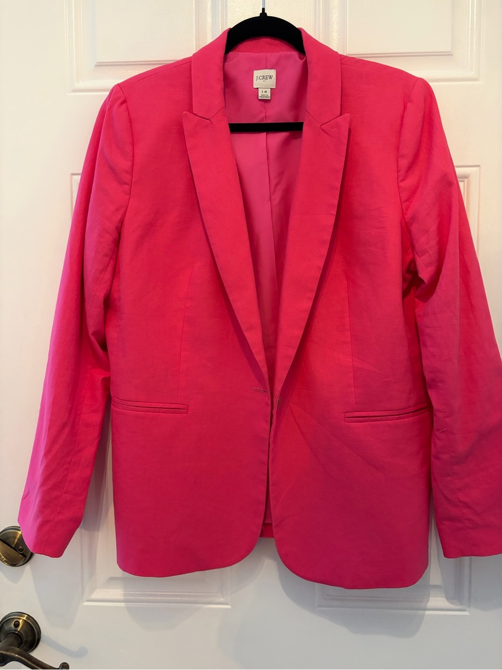 J. Crew Hot Pink Tailored Blazer